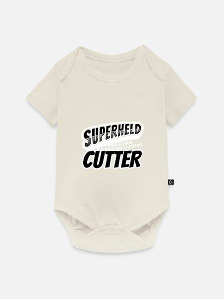 Superheld, clever getarnt als Cutter - Baby Premium Kurzarmbody - Naturweiß