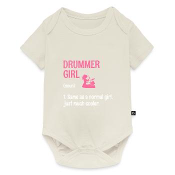 Drummer Girl Same As A Normal Girl Just Much Coole - Baby Premium short-sleeve bodysuit - off white - Front
