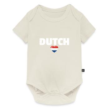Pays-Bas néerlandais Drapeau néerlandais Pays-Bas - Body à manches courtes Premium Bébé - blanc cassé - Devant