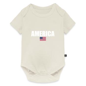 America American Flag United States - Baby Premium short-sleeve bodysuit - off white - Front