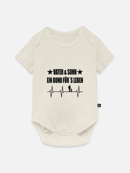 Papa - Baby Premium Kurzarmbody - Naturweiß