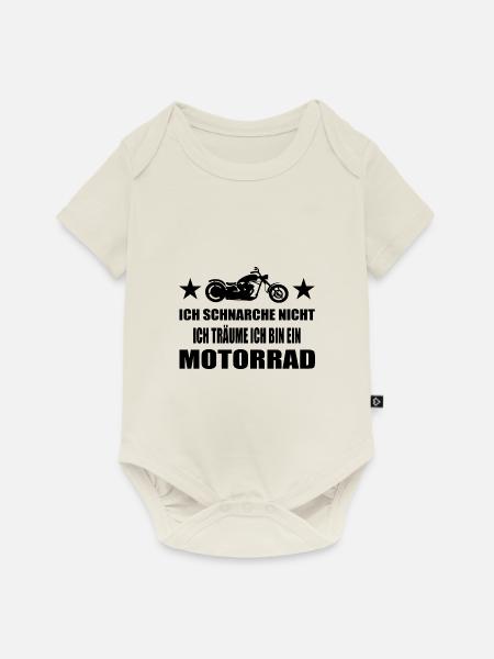 Motorrad - Baby Premium Kurzarmbody - Naturweiß