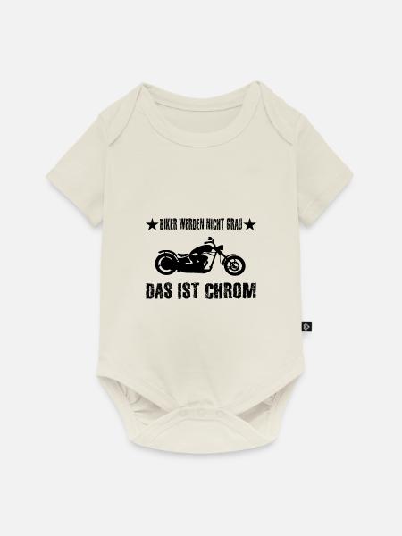 Motorrad - Baby Premium Kurzarmbody - Naturweiß