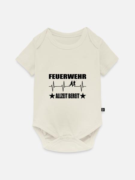 Feuerwehr - Baby Premium Kurzarmbody - Naturweiß