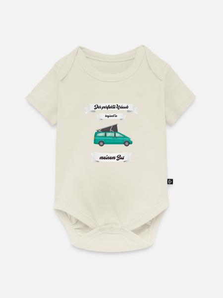 Mein Bus - Baby Premium Kurzarmbody - Naturweiß