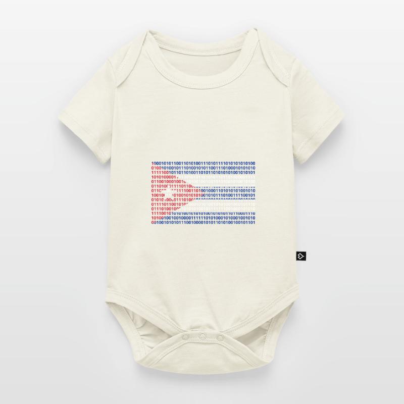 Cuba Flag Binary Code Bit Bytes Binary Computer Science PC Baby Premium short-sleeve bodysuit