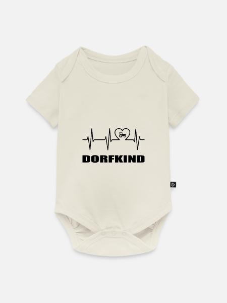 Dorfkind - Baby Premium Kurzarmbody - Naturweiß