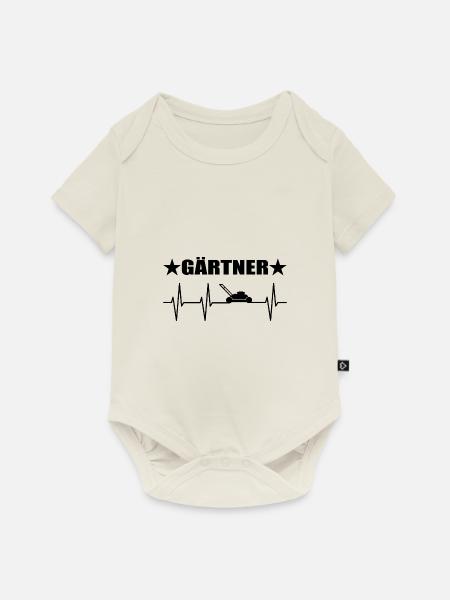 Garten - Baby Premium Kurzarmbody - Naturweiß