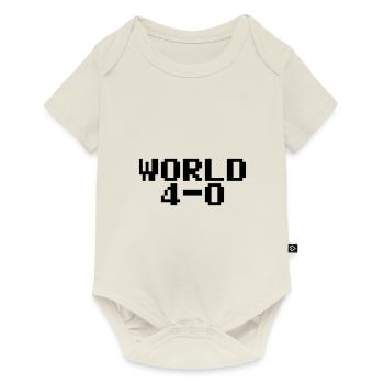 World 40 - 40. Geburtstag Geschenk Retro 80s Pixel - Baby Premium Kurzarmbody - Naturweiß - Vorne
