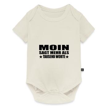 Moin - Baby Premium Kurzarmbody - Naturweiß - Vorne