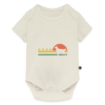 Retro Vintage Golden Retriever GR Dog Golden Retri - Baby Premium short-sleeve bodysuit - off white - Front