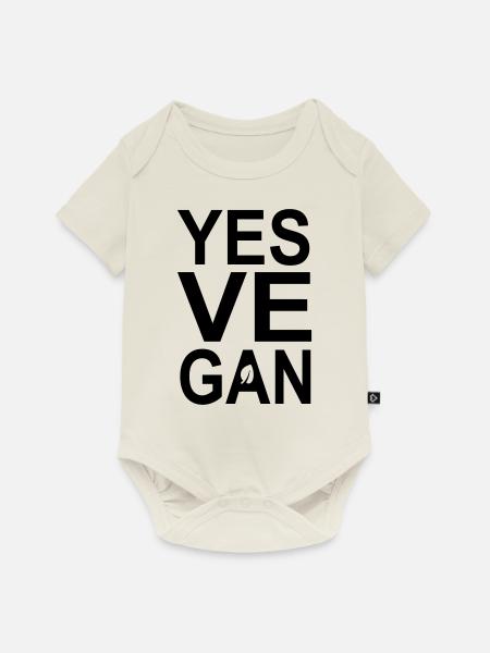 Yes ve gan - vegan - veganer - Baby Premium Kurzarmbody - Naturweiß