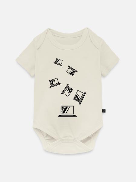 Laptop Symbol - Baby Premium Kurzarmbody - Naturweiß