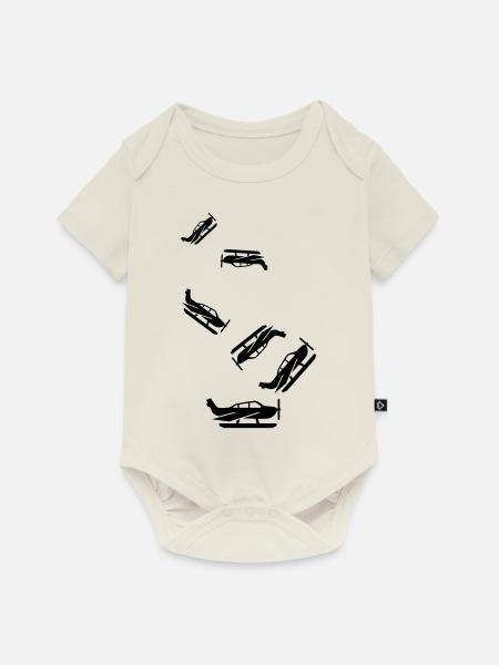 Flugzeug symbol - Baby Premium Kurzarmbody - Naturweiß
