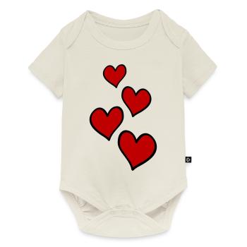 Hearts Love Symbol - Baby Premium short-sleeve bodysuit - off white - Front