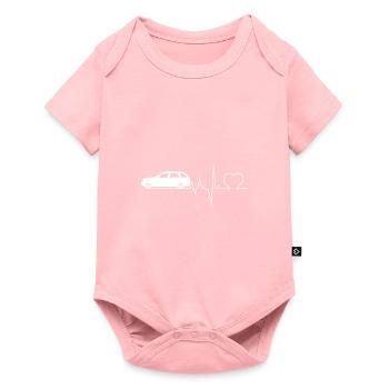 Herzschlag E46 Touring Geschenk - Baby Premium Kurzarmbody - Rosa - Vorne