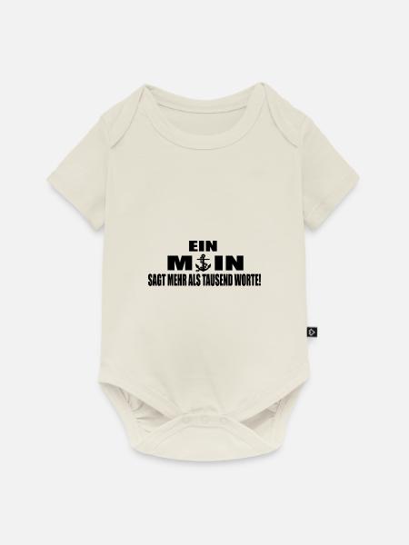 Moin - Baby Premium Kurzarmbody - Naturweiß