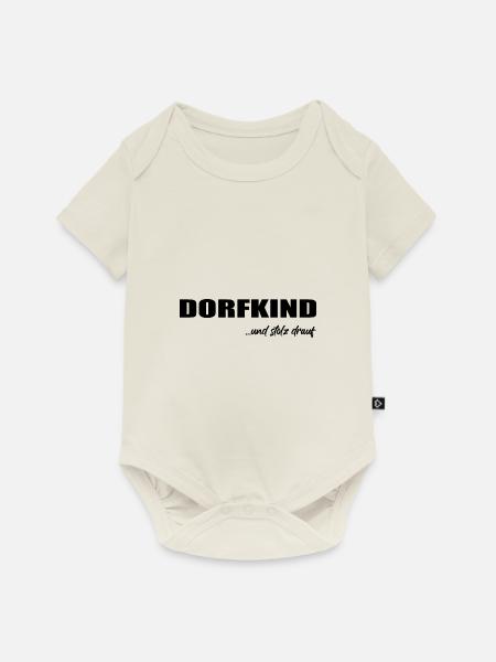 Dorfkind - Baby Premium Kurzarmbody - Naturweiß