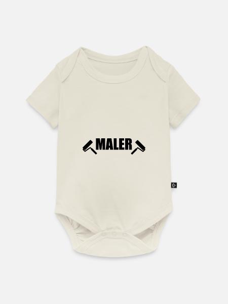 Maler - Baby Premium Kurzarmbody - Naturweiß