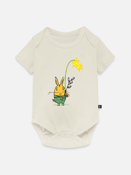Osterhase - Baby Premium Kurzarmbody - Naturweiß