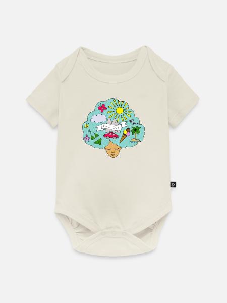 Der Sommer ist da! - Baby Premium Kurzarmbody - Naturweiß
