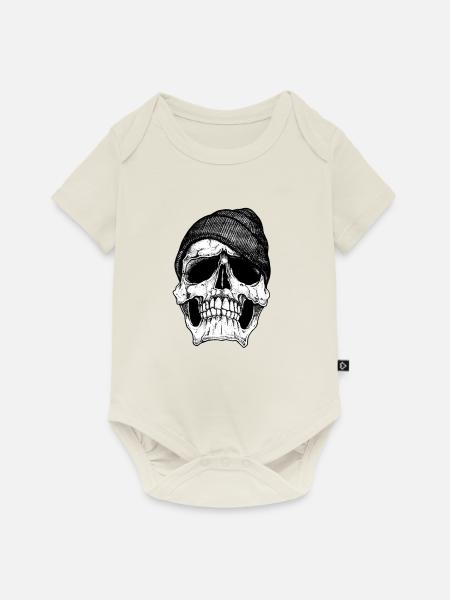 cooles Design - Baby Premium Kurzarmbody - Naturweiß