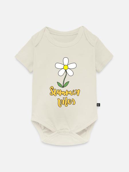 Summer Vibes - Baby Premium Kurzarmbody - Naturweiß