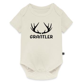 Bayrisch Grantler grantig Bayer Geschenk lustig - Baby Premium Kurzarmbody - Naturweiß - Vorne