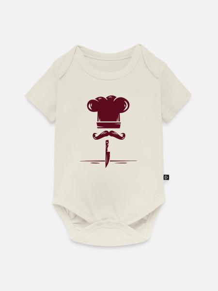 logo Küche - Baby Premium Kurzarmbody - Naturweiß