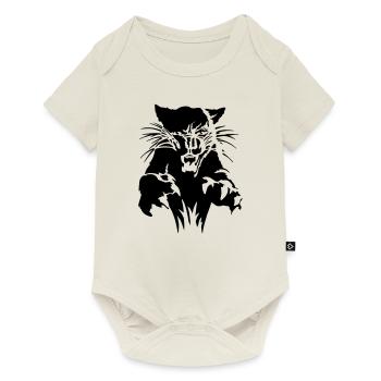 Panther im Angriff - Baby Premium Kurzarmbody - Naturweiß - Vorne