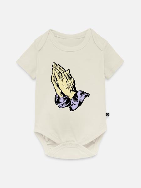 Hände - Baby Premium Kurzarmbody - Naturweiß