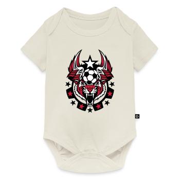 foot tigre logo sport ballon 1 - Body à manches courtes Premium Bébé - blanc cassé - Devant