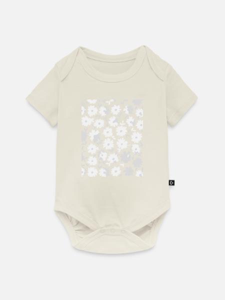 Flowers - Baby Premium Kurzarmbody - Naturweiß