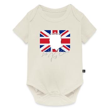 Couronnement du roi britannique Charles Angleterre Drapeau - Body à manches courtes Premium Bébé - blanc cassé - Devant