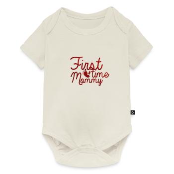 pregnant baby child born birth gift idea - Baby Premium short-sleeve bodysuit - off white - Front