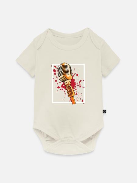 Bloddy Microphone - Baby Premium Kurzarmbody - Naturweiß