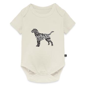 Labrador - Baby Premium Kurzarmbody - Naturweiß - Vorne