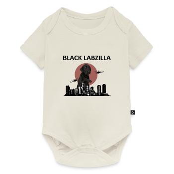schwarz Labzilla - Baby Premium Kurzarmbody - Naturweiß - Vorne