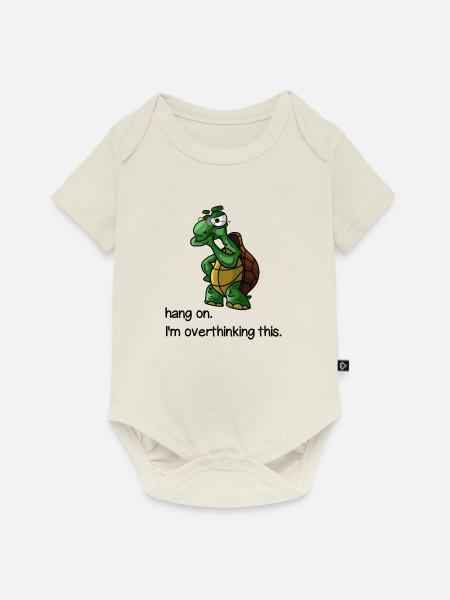 Schildkröte - Baby Premium Kurzarmbody - Naturweiß