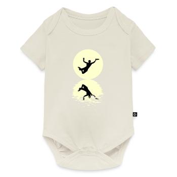 Moon Frisbee Tee Shirt - Baby Premium Kurzarmbody - Naturweiß - Vorne