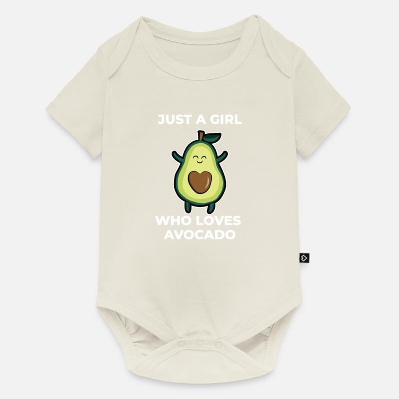 Lustig Avocado Mädchen Liebe Süß Spruch Geschenk - Baby Premium Kurzarmbody - Naturweiß