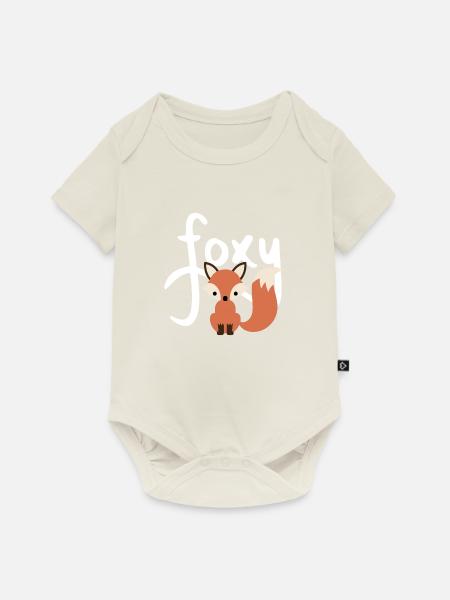 FOXY FUCHS - Baby Premium Kurzarmbody - Naturweiß