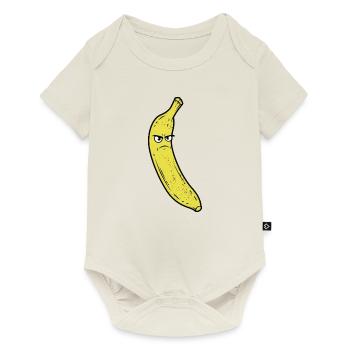Banane en colère banane diabolique fruit diabolique fruit végétalien - Body à manches courtes Premium Bébé - blanc cassé - Devant