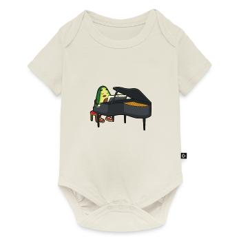 Funny avocado piano piano pianist gift - Baby Premium short-sleeve bodysuit - off white - Front