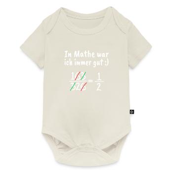 In Mathe war ich immer gut - Lustiges Design - Baby Premium Kurzarmbody - Naturweiß - Vorne