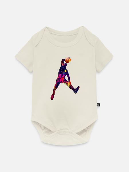 Dave Dunking Galaxy - Baby Premium Kurzarmbody - Naturweiß