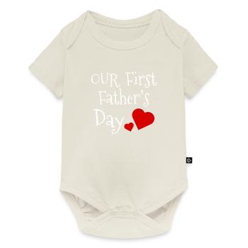 Our First Father's Day First Father's Day gift - Baby Premium short-sleeve bodysuit - off white - Front