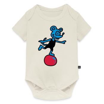 souris sportif 3 - Body à manches courtes Premium Bébé - blanc cassé - Devant