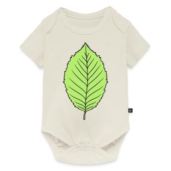 hêtre feuille arbre plante forme clip art conception forêt - Body à manches courtes Premium Bébé - blanc cassé - Devant
