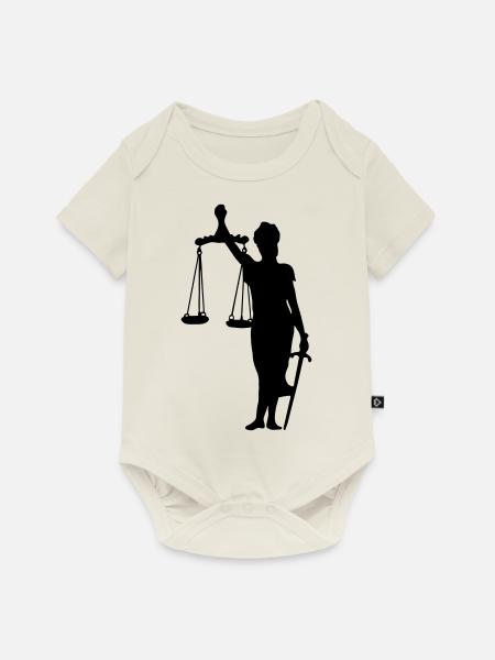 Gerechtigkeit - Baby Premium Kurzarmbody - Naturweiß